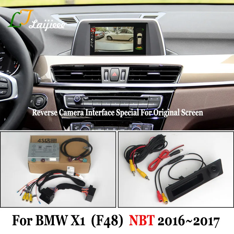 For BMW X1 F48 2016 2017 iDrive 4.0 NBT System HD Rear View Backup Reverse Camera Kit Update Original OME Screen No Need Coding