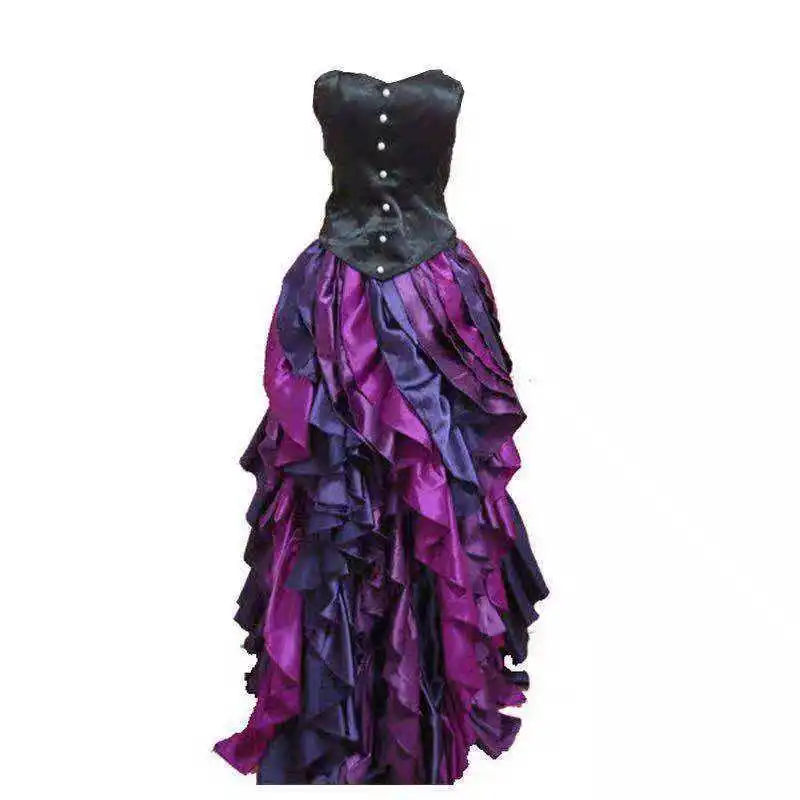 2020 New The Little Mermaid Dress Sea Witch Ursula Princess Dress Cosplay Purple Costume Halloween cosplay costumes and wigs