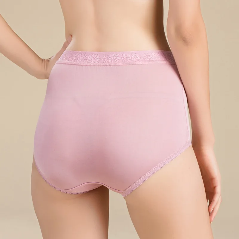 Women Underwear Briefs High Waist 100% Real Silk Underwear Panties Briefs Lace Briefs Female Underpants