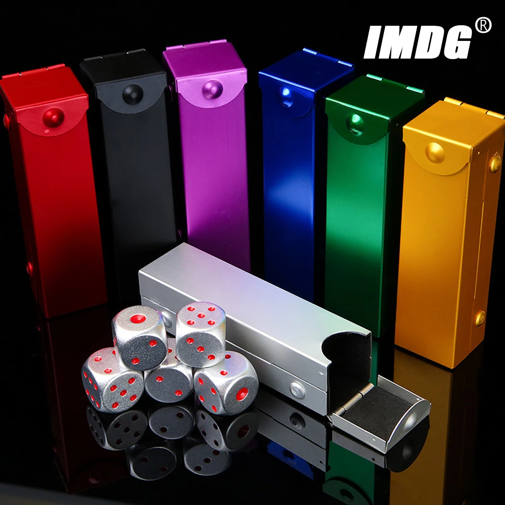 5pcs/pack New Colorful Aluminum Alloy Metal Dice 16mm Round Corner High Quality Boutique Game Dice