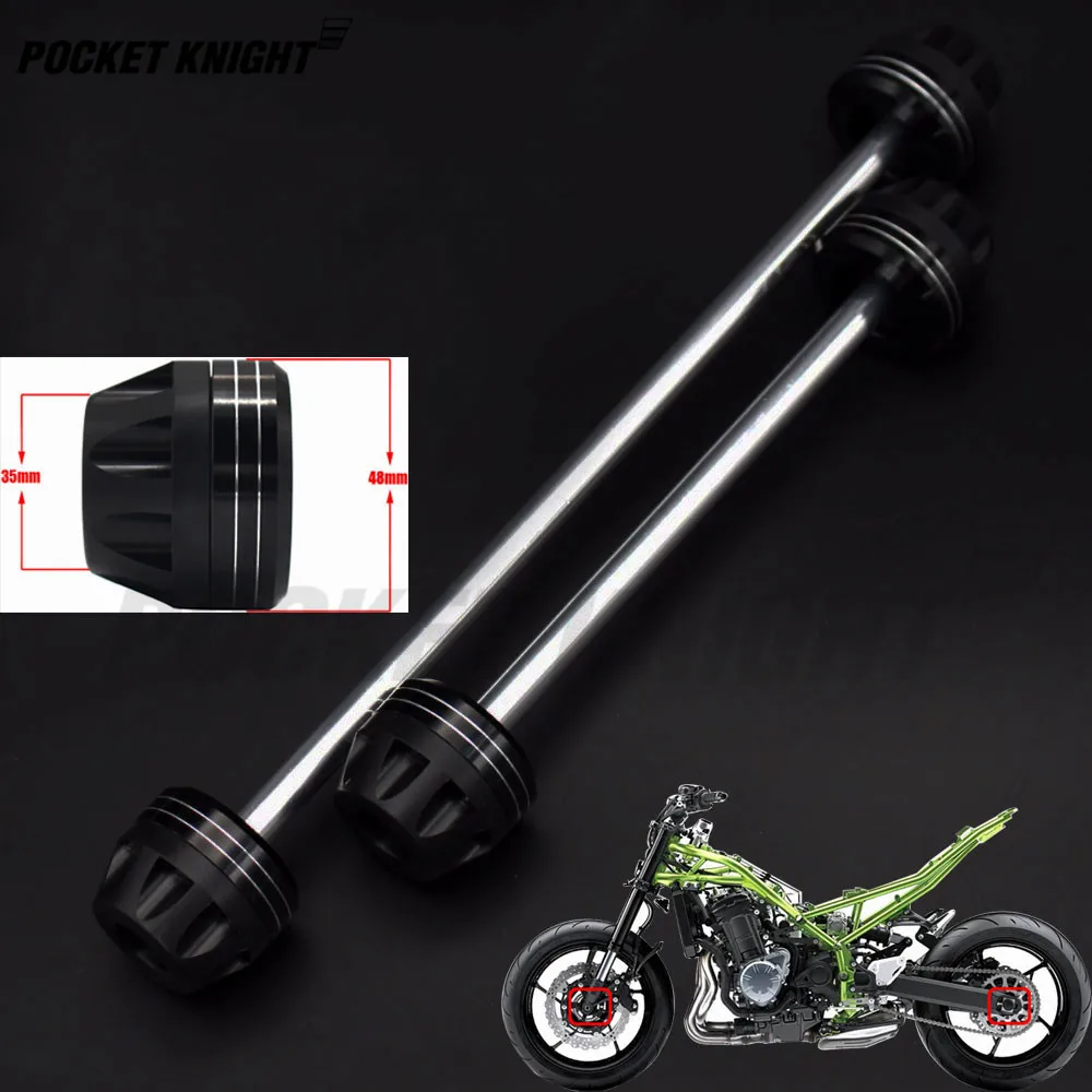 

Rear Front Axle Fork Crash Slider For KAWASAKI Z1000 2007 2008 2009 Motorcycle Wheel Protector Falling Protection