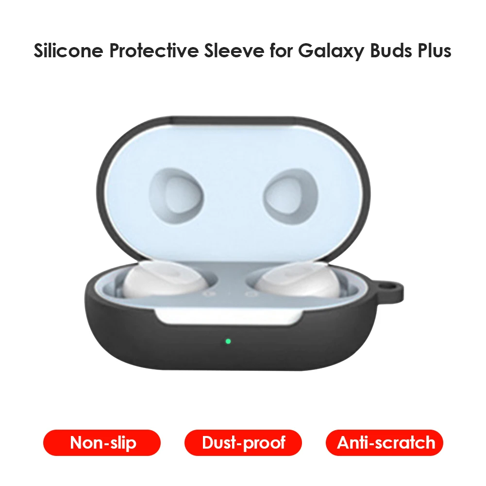 ซิลิโคนสำหรับ Samsung Galaxy Buds Plus กันกระแทกป้องกันพวงกุญแจชาร์จอุปกรณ์เสริม