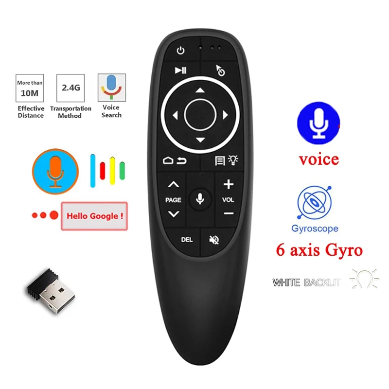 G10 G10S Voice Remote Control 2.4G Wireless Air Mouse Gyroscope IR Learning For Android TV Box H96 Max X96 mini X96 Max Plus PC