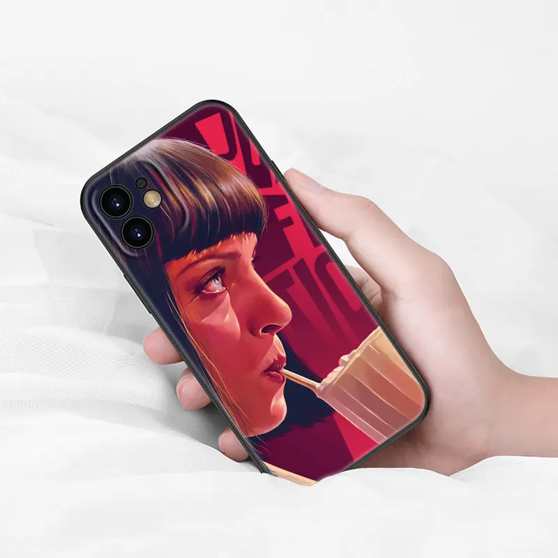 PULP FICTION MOVIE POSTER Phone Case For Apple iPhone 13 12 Mini 11 Pro Max XR X XS MAX 6 6S 7 8 Plus 5 5S SE 2020 Black Cover image 4