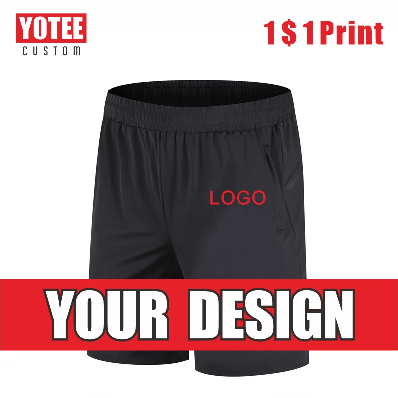 YOTEE Men's Shorts Summer Breeches 2021 Thin Nylon 1/2 Middle Pants Logo Custom Embroidery Quick-Drying Men's Beach Shorts