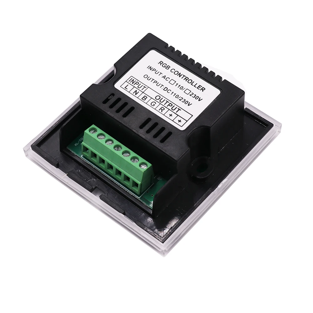 Imagem -03 - Fonte de Alimentação de Parede Interruptor de Toque 220v Rgb para Montagem na Parede Dimmer de Parede para Iluminação de Led Rgb 5050 60 120led