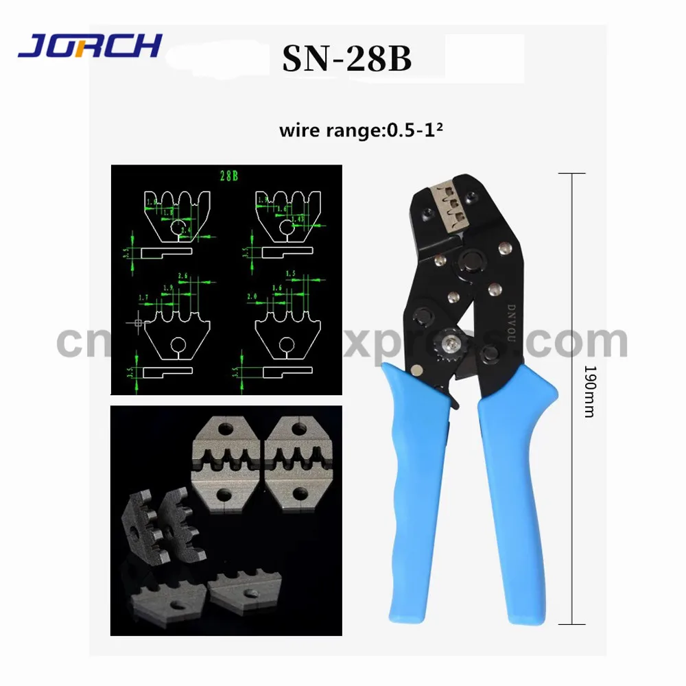 SN-28B 1set Automotive crimping plier crimp terminal wire tool 0.5-1² MINI EUROP STYLE multi hand tools