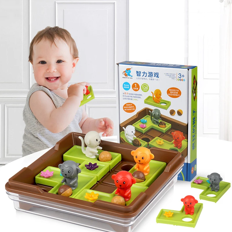 

Children Educational Toys 120 level With Solution Crazy Monkey Logical Thinking Board Game Concentration Training Game