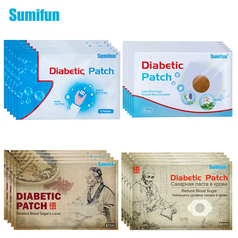 4 Type of Sumifun 6pcs/bag diabetic patch Stabilizes Blood Sugar Balance Glucose Content Natural Herbs Diabetes Plaster