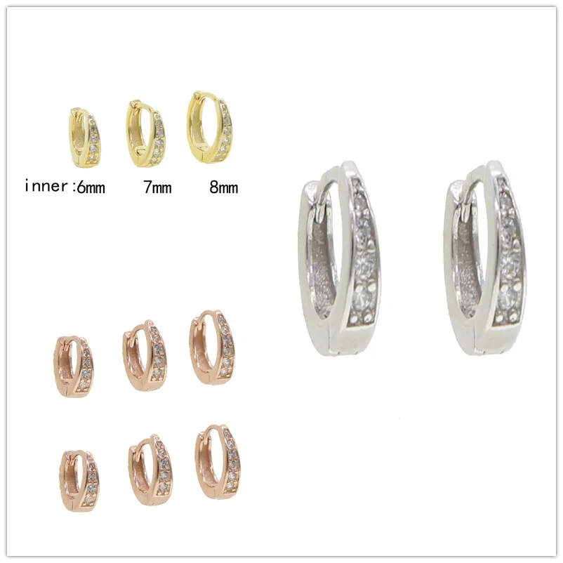 

Dainty 4 Styles 3 Colors 925 Sterling Silver Simple Round Different Size Stud Earrings Trendy Jewelry For Women Wedding Gift