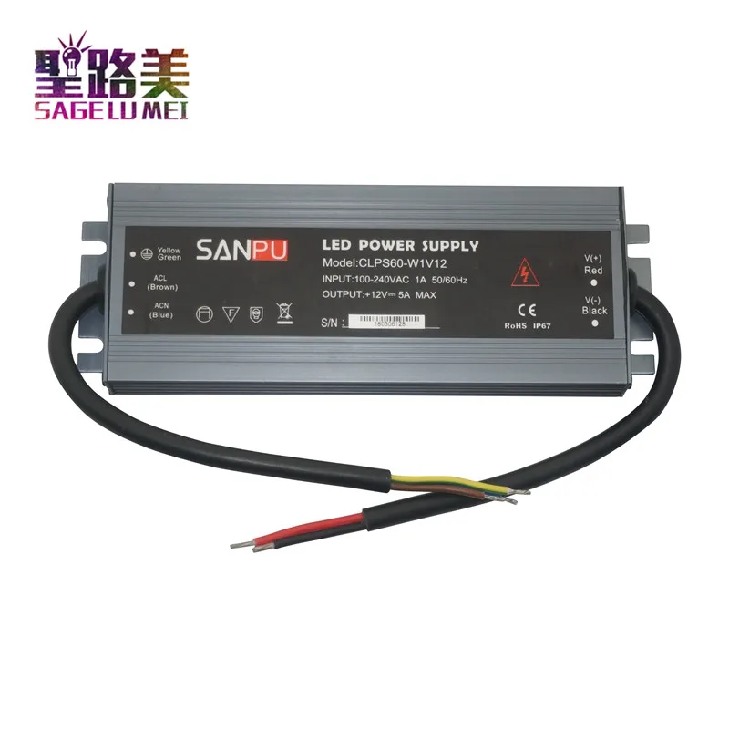 Bild 4: LED ultra-dünne wasserdichte netzteil IP68 AC110V-220V zu DC12V/ DC24V transformator 45W/60W/100W/120W/150W/200W/300W led-treiber