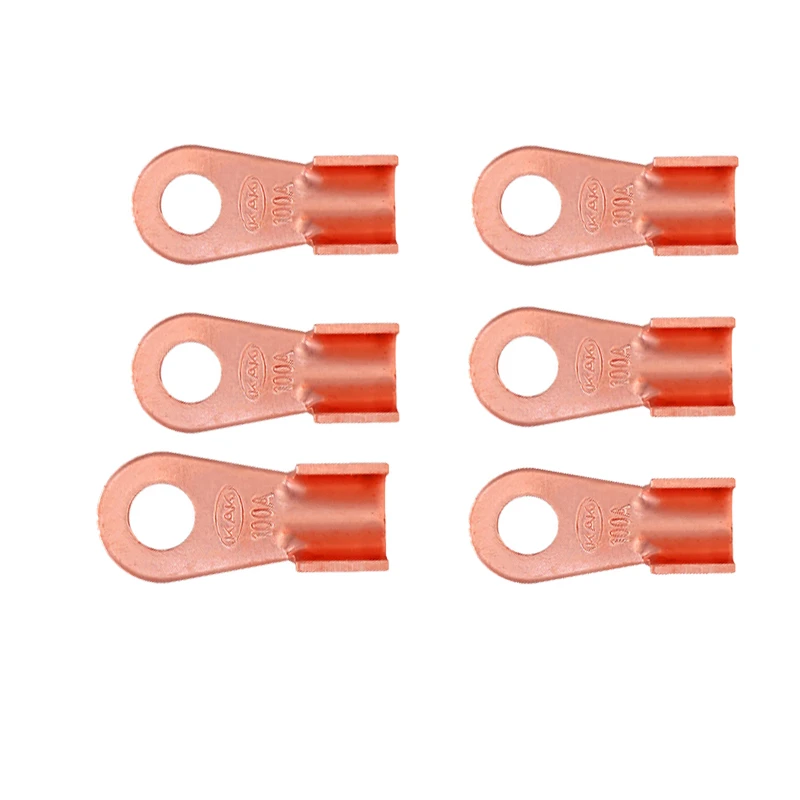 Open Barrel Wire Crimp Copper Ring Lugs Terminal Connector Assortment Kit - OT 5A 10A 20A 30A 40A 50A 60A 100A