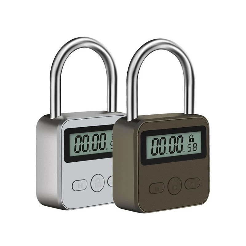 

Smart Intelligent Metal Timing Electronic Padlock Lock USB Recharge Anti Addiction Bad Habits Travel Bag Smart Locks