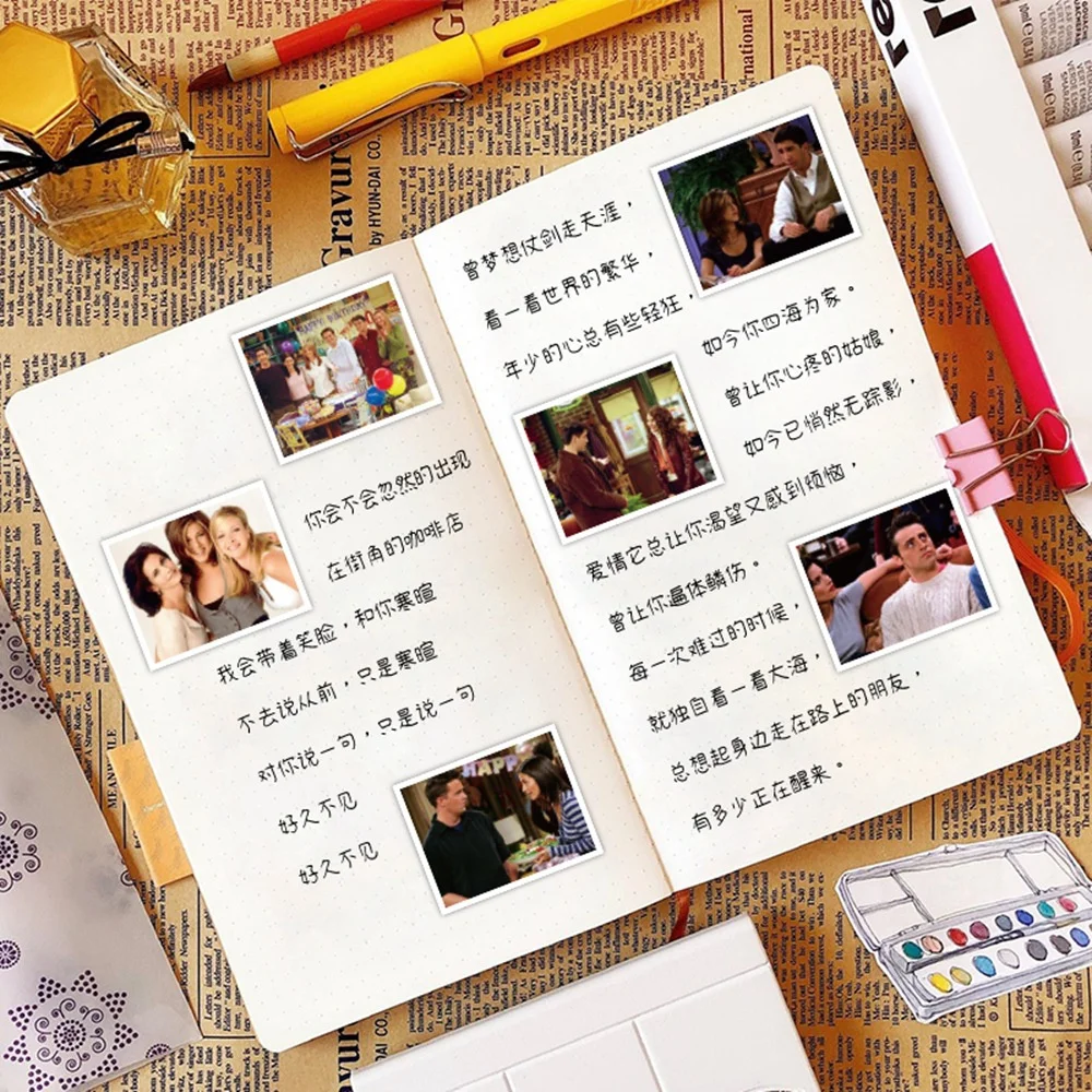 10/30/50PCS Hit American TV Series Friends Stickers, Mug, Mobile Phone Case Stickers, Suitcase Graffiti Stickers Wholesale