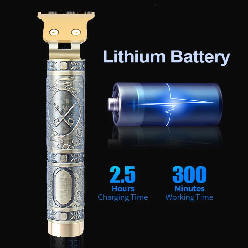 Display Professional Hair Clipper Barber Haircut Sculpture Cutter Rechargeable Razor Trimmer Adjustable Cordles Edge For Men