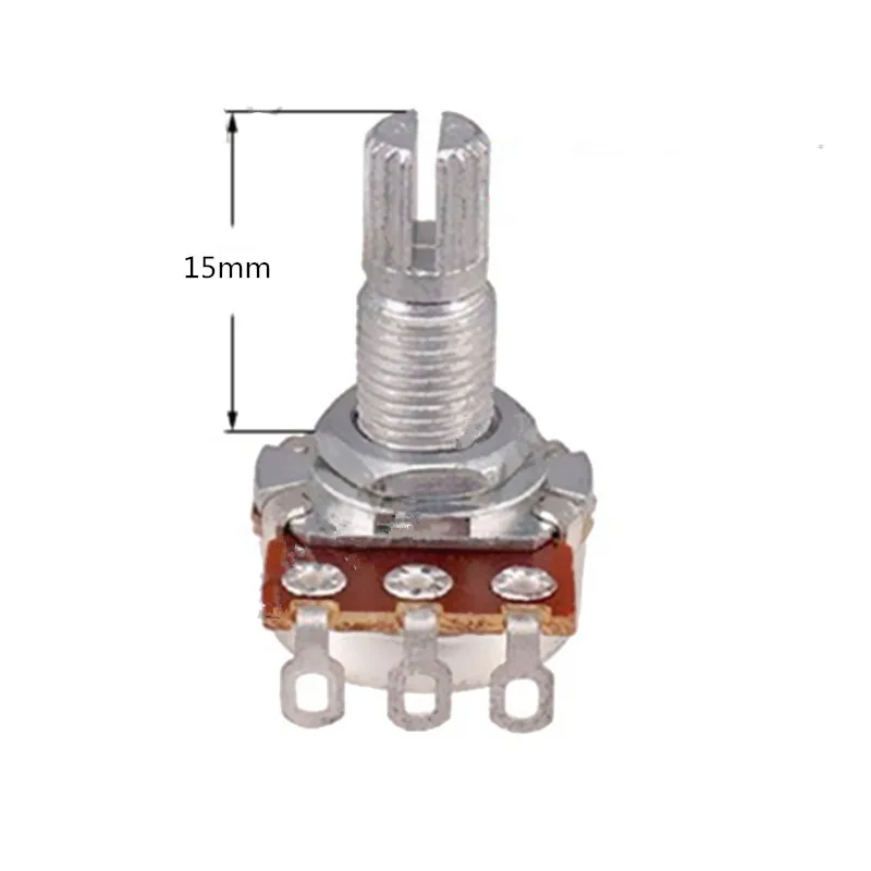 2 Stück B250k 15MM E-Gitarren- und E-Bass-Potentiometer Gitarrenzubehör Lautstärkeregler Musikinstrument – Detail 5