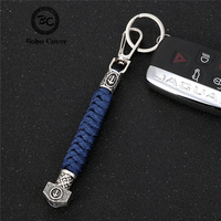 Navy Style Viking Rune Accessories Men Car Keychain Fluorescence Outdoor Survival Rope Knife Keyring Jewelry gifts dropshipping