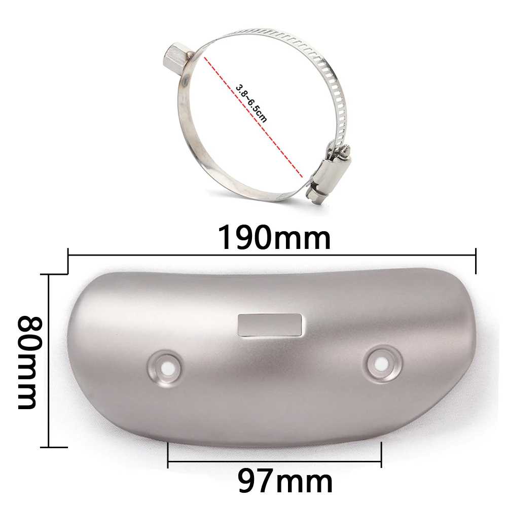 العالمي للدراجات النارية العادم Pipe الأنابيب الساق حامي الحرارة درع غطاء حماية الفولاذ المقاوم للصدأ ل Yoshimura AR SC AK النينجا 650 #2