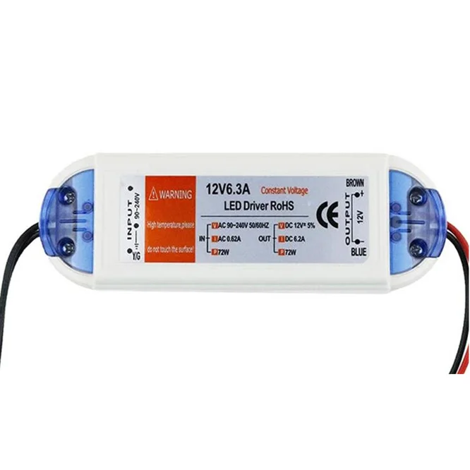 Imagem -04 - Transformadores de Iluminação 18w 28w 48w 72w 100w Anos de Garantia Driver de Led para Alimentação de Faixa de Led para 12v cc 42w 60w