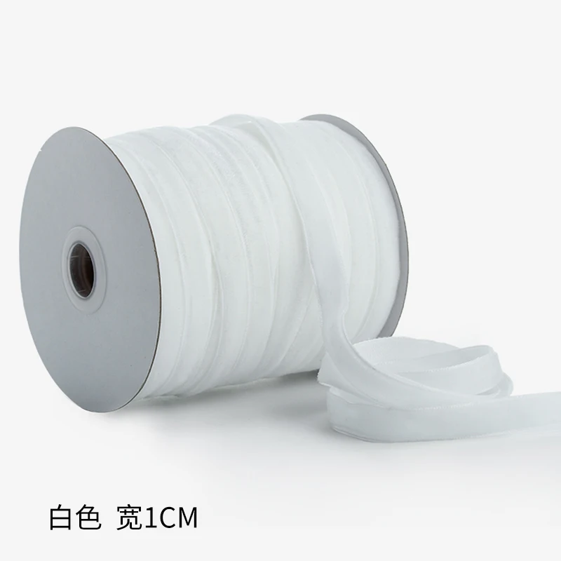 50 ياردة/لفة شريط مخملي حفل زفاف الديكور اليدوية الشريط هدية التفاف الشعر Bowknot بها بنفسك عيد الميلاد الشريط 1 سنتيمتر العرض