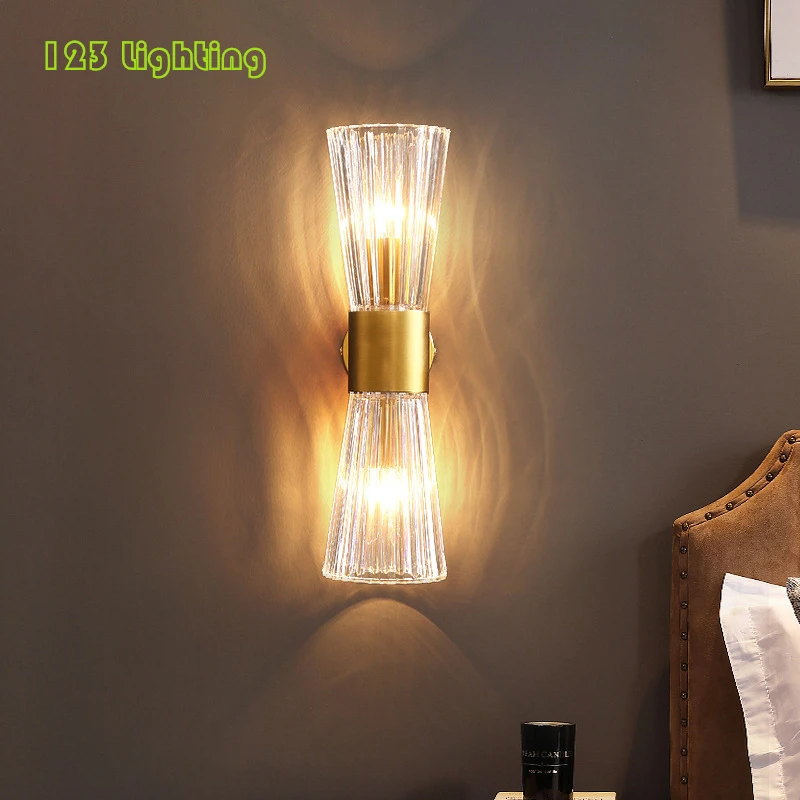

Transparent Crystal LED Wall Lights Parlor Diningroom Bedside Wall Lamp E14 Bulb Minimalist Mirror Sconces 110-240 Dropshipping