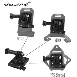 Vulpo fast/mich/wendy/nvg/m88 taktischer helm basis adapter feste halterung für gopro hd hero kamera helm zubehör