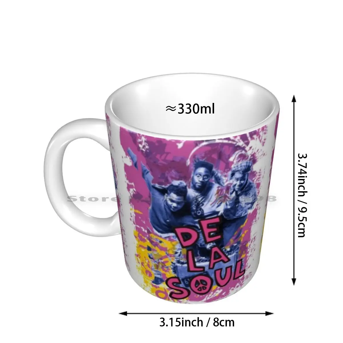 De La Soul Print Hip Hop Art Ceramic Mugs Coffee Cups Milk Tea Mug De La Soul Hip Hop Rap Classic Legends Positive Vibes