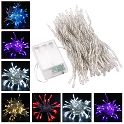 Bateria Luz Da Corda de Fadas Decoração de Natal 2M 3M 5M 10M 20M Tira CONDUZIDA RGB Branco Quente Azul para Festa De Natal Do Feriado