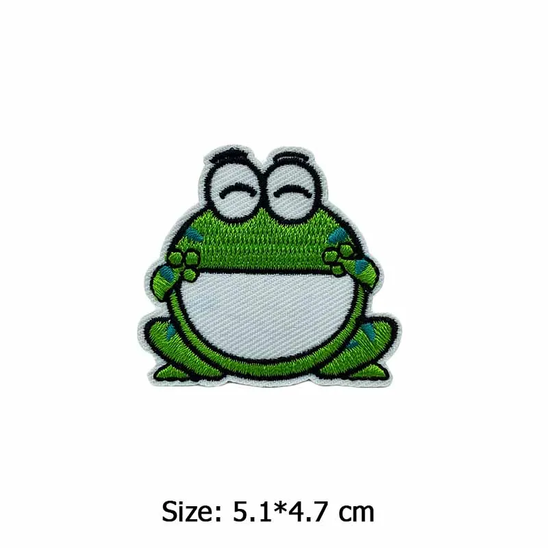 Green series cartoon embroidery patch Avocado plant clover DIY Iron on patches Clothes Badge Applique Decoration Apparel Garment