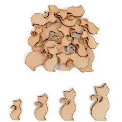 Domestico del gatto Animale Mestiere MDF Forme di Legno In Bianco Regalo Della Decorazione Della Casa Ornati e Decori