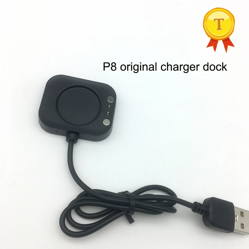 original p8 smart watch smartwatch smart band wristband magnet 2pin back charger cable charging dock chargers wire data cable