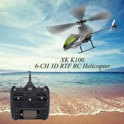 Wltoys XK K100 6CH 3D 6G System Brush Motor Remote Control Falcon RC Helicopter For Beginner Children Toy Gift