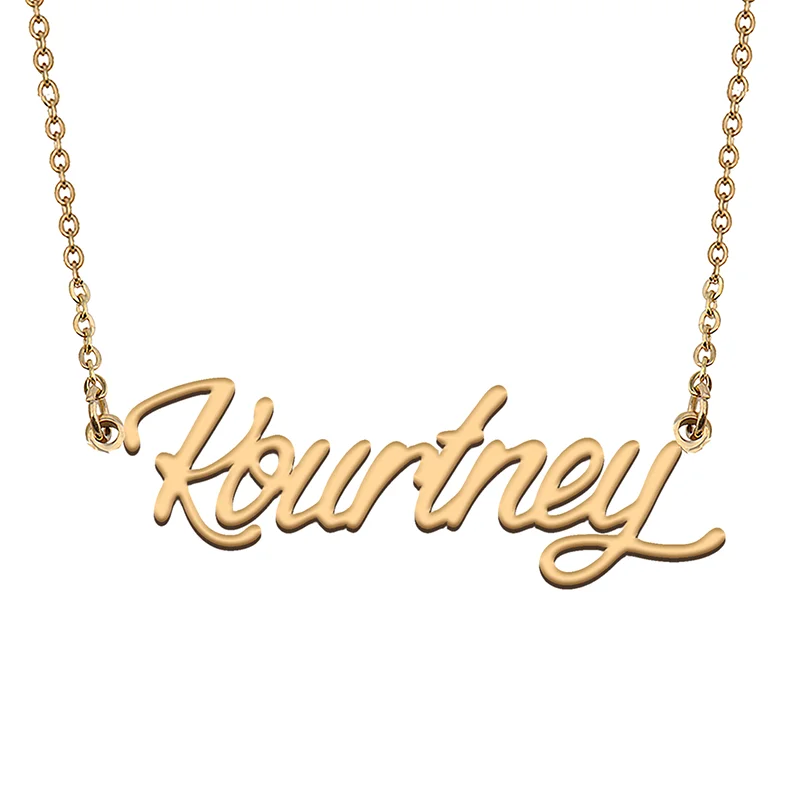 

Kourtney Custom Name Necklace Customized Pendant Choker Personalized Jewelry Gift for Women Girls Friend Christmas Present