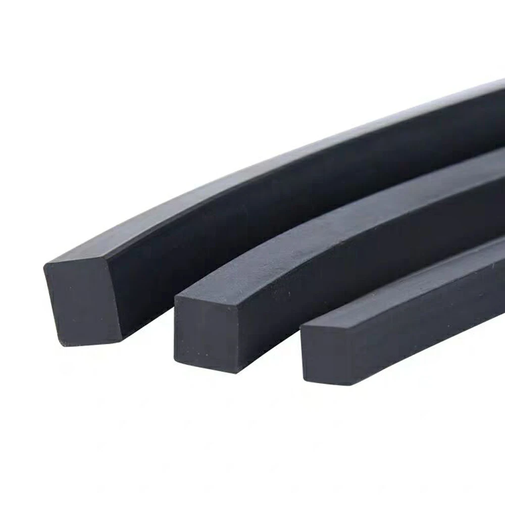 5/6/7/8/10/12/14/15/16/18mm Square Fluorine Rubber Strip Black Chemical Resist High Temp Oil Fluororubber Cord Seal Gasket