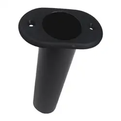 Plastic Rod Holder 90 Degree, Flush Mount Fishing Pole Organiser Storage Holds for Ship Yacht Marine (Black)