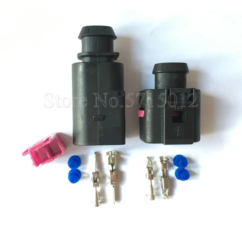 2 Gat 3.5 Mm Automotive Connector 1J0973722 8D0973822 Elektrische Hoorn Socket 1J0 973 722 1717692-1 8D0 973 822 voor Vw