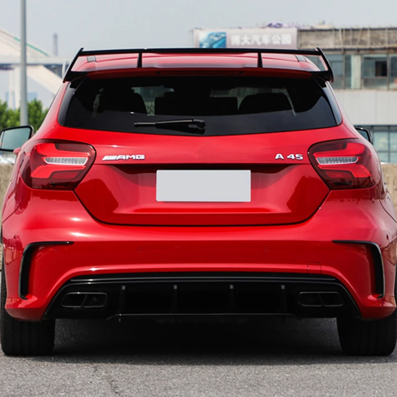 

Для Mercedes Benz A Class W176 A160 A180 A200 A250 A45 AMG Hatchback 2013-2018 ABS пластик задний спойлер крыло крышка багажника