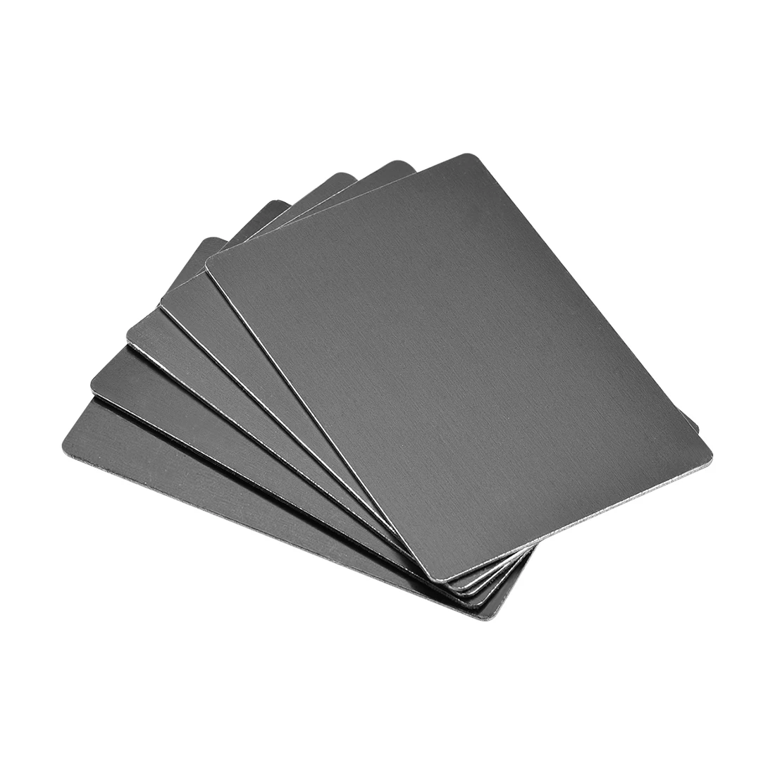 Uxcell-cartão em Branco de Metal mm de Espessura Placa de Alumínio Anodizado Cartão em Branco para Faça Você Mesmo Impressão a Laser Gravação Preto Pcs