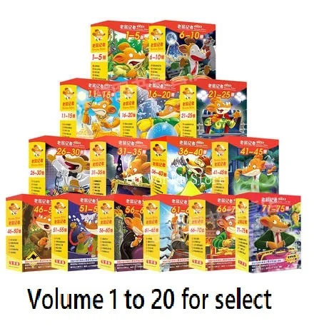 

1 Books Geronimo Stilton 1-20 for select Humor Adventure Explore Brave Comic Fiction Parent Child Kids Baby Story Chinese Book