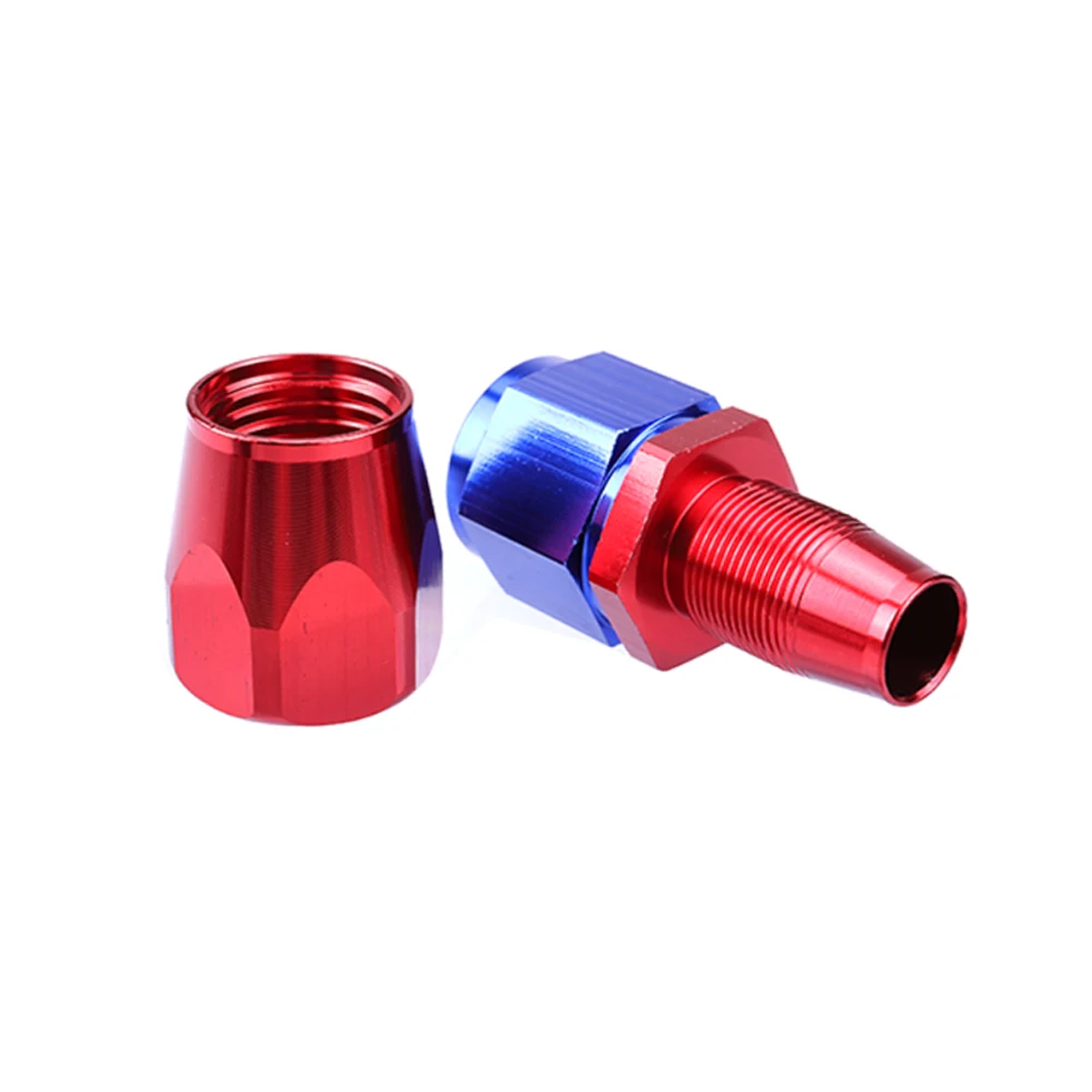 Aluminium AN Fittings Adapter Oil Fuel Reusable Fitting Hose End 0/45/90/180 Degree AN4/6/8/10/12 Fuel/Swivel Hose