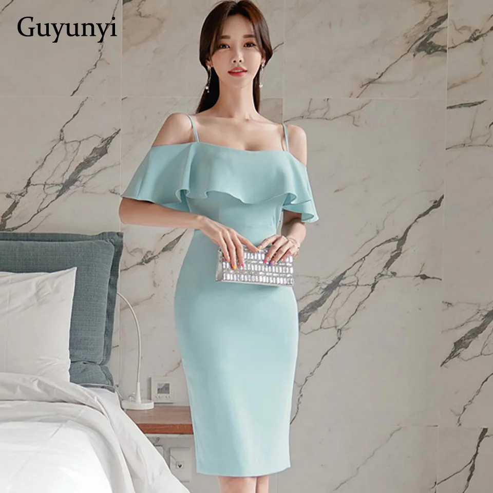 Temperament Elegant Party Dress Summer Simple Small Side Folds Sexy Sling Sleeveless High Waist Tight Dress Women