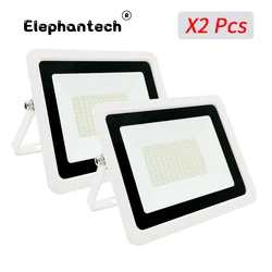 2pcs LED Floodlight 10W 20W 30W 50W 100W Flood Light IP68 Waterproof Outdoor Wall Reflector Lighting Garden Square Spotlight