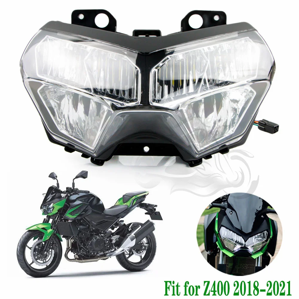 Kolmio-Lam Fit for Kawasaki Z400 Z900 Z650 Motorcycle Headlight Headlamp KLR650 ZR1000 H2 2020 2021 2022 2023