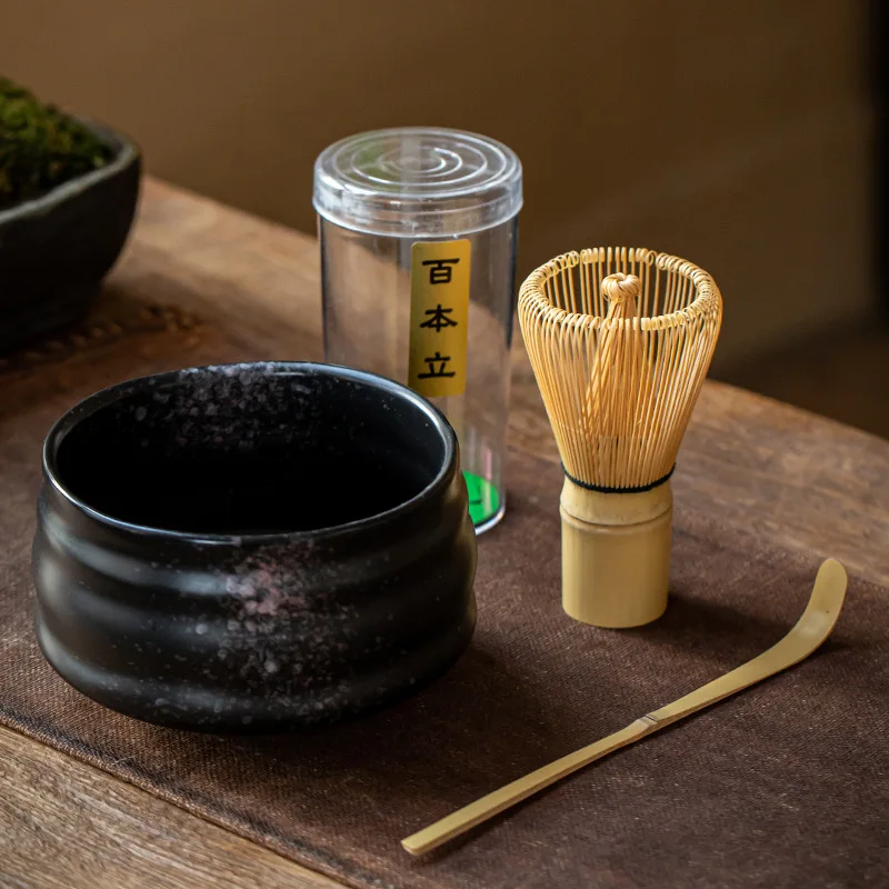 set traditional matcha giftset natural bamboo matcha whisk scoop ceremic Matcha Bowl Whisk Holder japanese tea sets