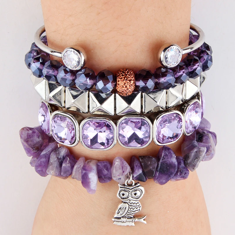 RH Fashion Jewelry Multi Stack Bracelet & Bangle Sets For Women Boho Beaded Bracelet Gift