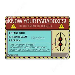 Know Your Paradoxes! Metal Signs Garage Club Plates Club Home personalized Tin sign Posters