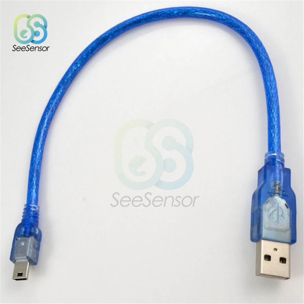2 шт. 30 см USB 2.0 тип А папа к Мини 5P папа кабель для передачи данных Mini 5P USB кабель Шнур провода для цифровых камер MP3-плееров