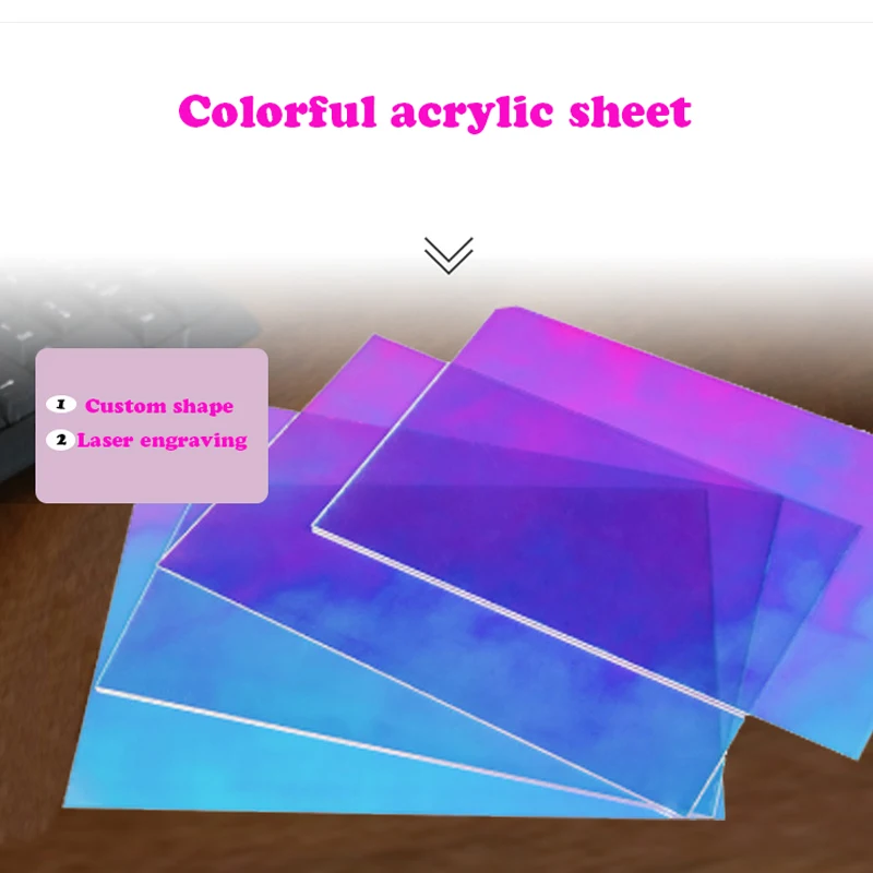 

Разноцветные акриловые листы квадратный Форма, лазерное отражение цвета и цвет меняется рекламные украшения на свадьбу из оргстекла