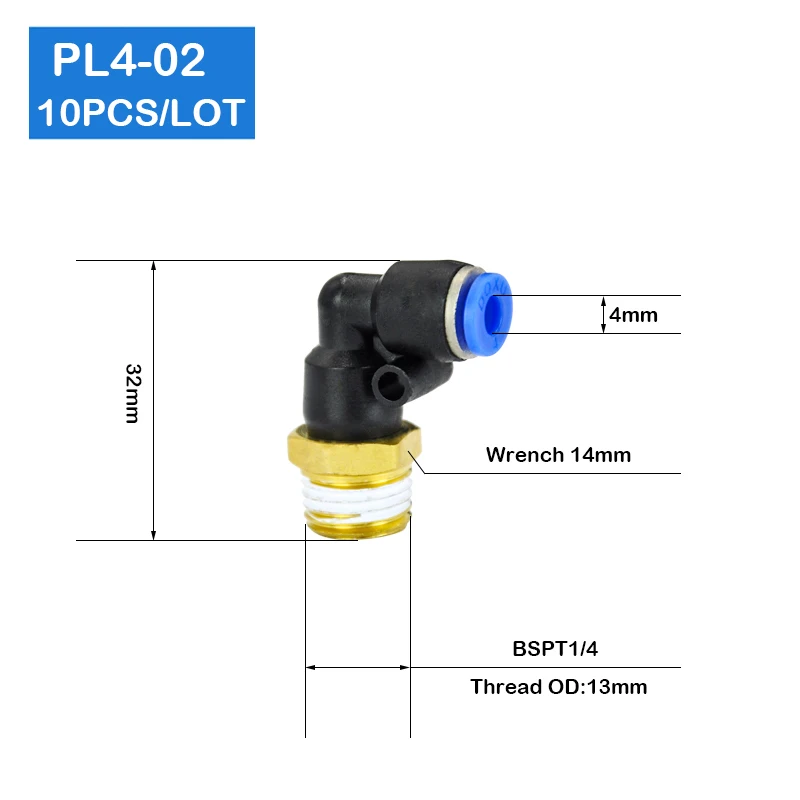 High quality PL4-02 of 10 pcs , 1/4