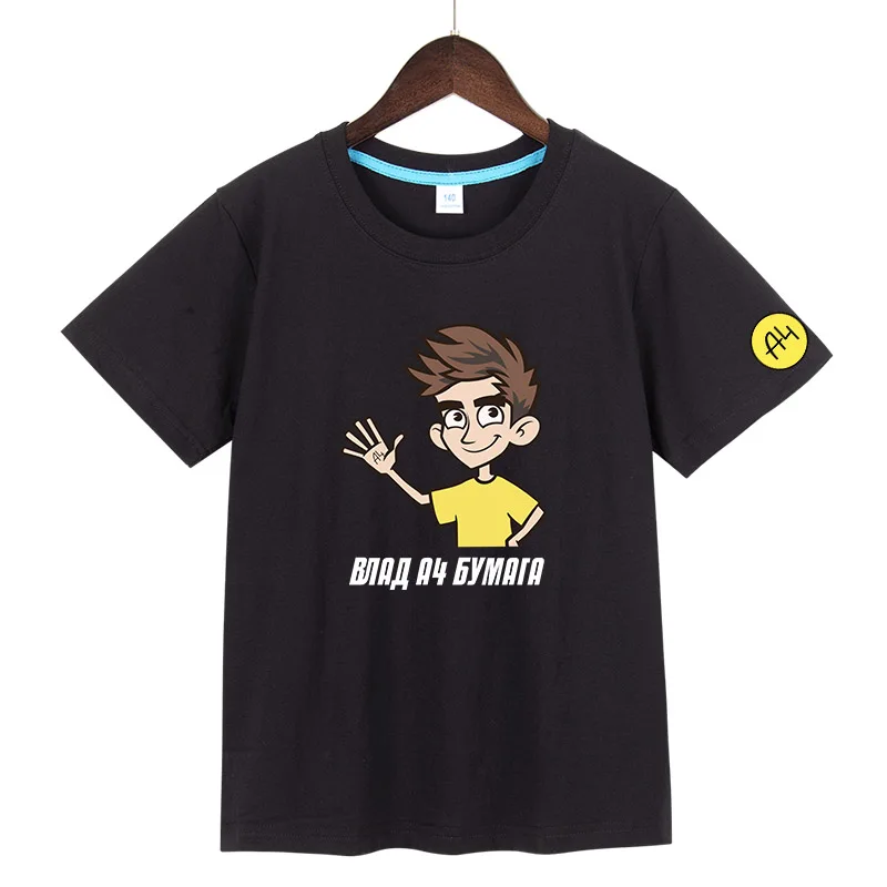 A4 Lamba Children T-Shirt 100% Cotton ВЛАД А4 КОБЯКОВ Print Cartoon Boy Girl Short Sleeve T Shirts Tee Casual Man women Tops